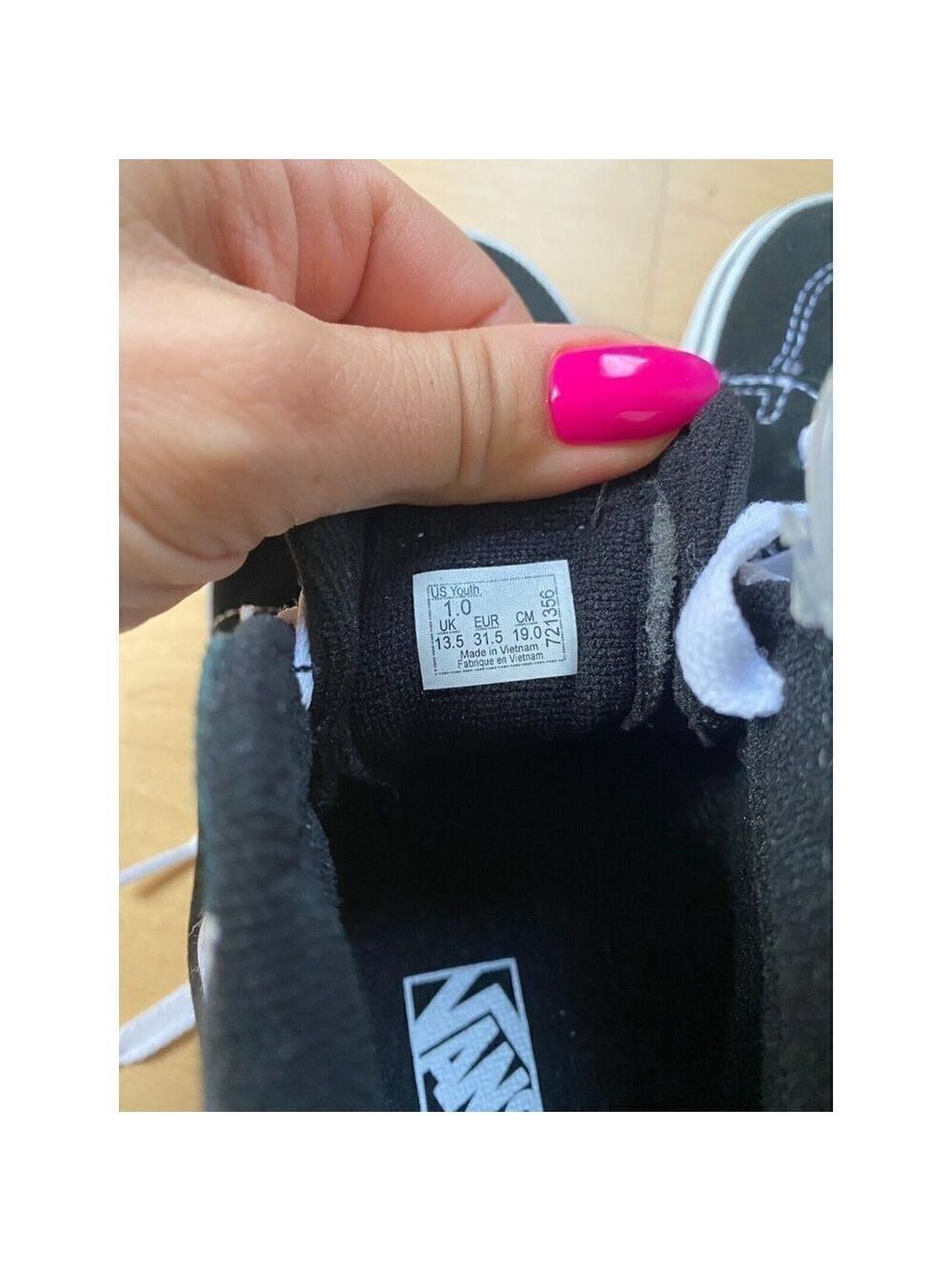 VANS BNWT "SK8" hi top sneakers boys NEW black white - Picture 5 of 8